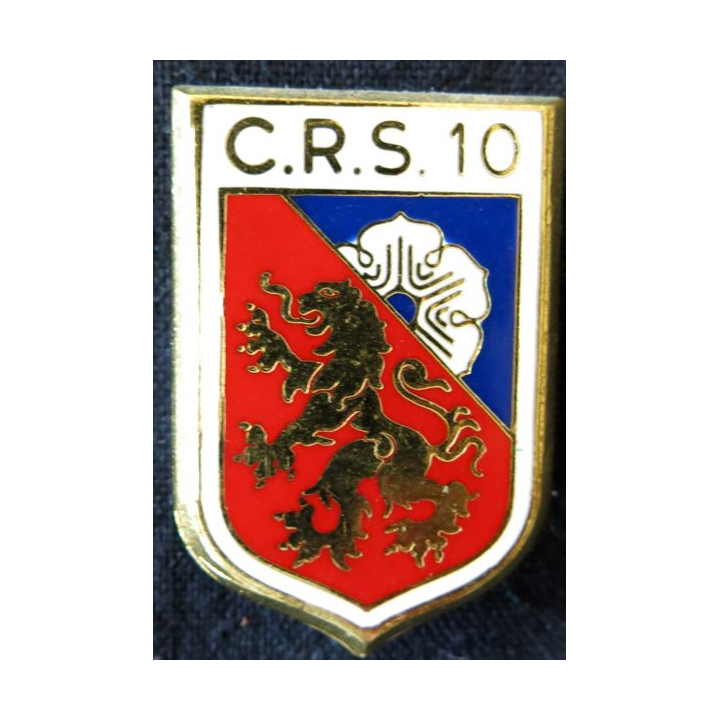 CRS 10 : insigne de la compagnie républicaine de sécurité n° 10 de Le Mans, fabrication