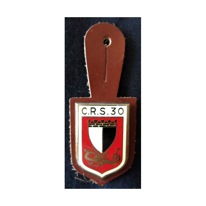 CRS 30 : insigne de la compagnie républicaine de sécurité n° 30 de Châtel-Saint-Germain, fabrication Drago Paris