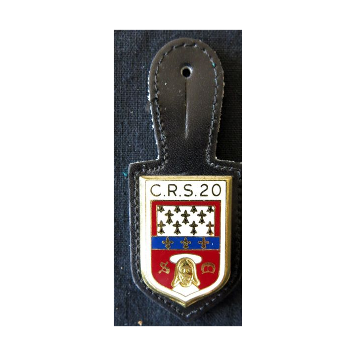 CRS 20 : insigne de la compagnie républicaine de sécurité n° 20 de Limoges, fabrication Drago Marne La Vallée Noisiel