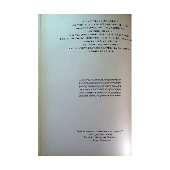 Histoire de l'armée française du Général Weygand aux éditions Flammarion 1938