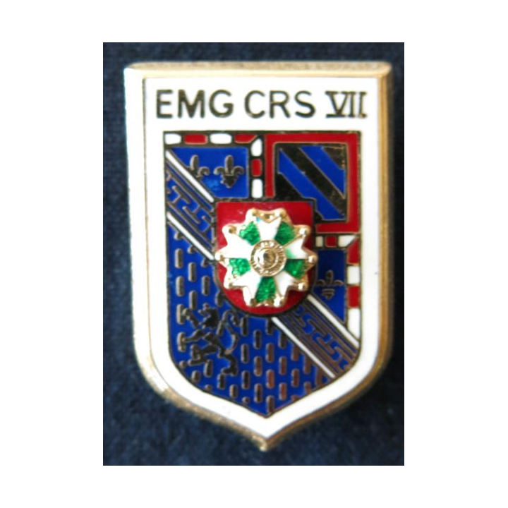 EMG CRS VII : insigne du groupement interrégional  n° VII de Dijon, fabrication Drago Noisiel