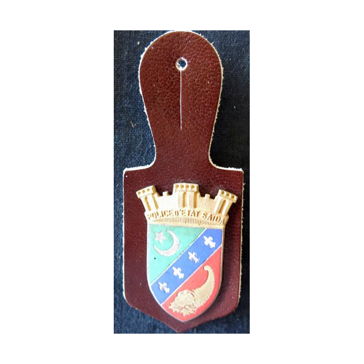 POLICE : insigne de la police d'état de Saïda en Algérie année 1950