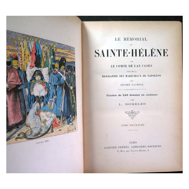 2 Tomes du Mémorial de Sainte-Hélène par le comte de Las Cases illustré par L. Blombled 1895