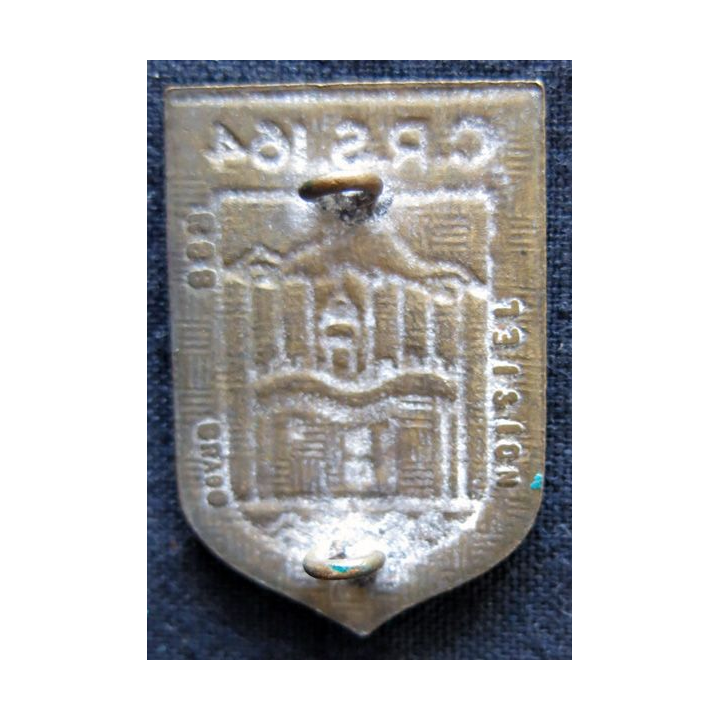 CRS 164 : insigne de la compagnie républicaine de sécurité n° 164 de Perpignan, fabrication Drago Noisiel retirage R 88