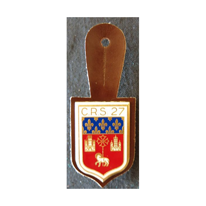 CRS 27 : insigne de la compagnie républicaine de sécurité n° 27 de Toulouse, fabrication Delsart Sens