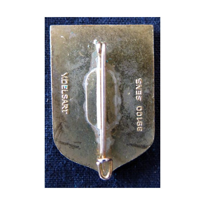 CRS 46 : insigne de la compagnie républicaine de sécurité n° 46 de Sainte-Foy-lès-Lyon, fabrication Delsart Sens