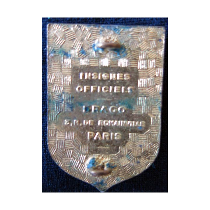 CRS REUNION : insigne métallique en émail de la compagnie républicaine de sécurité de La Réunion, fabrication Drago Romainville