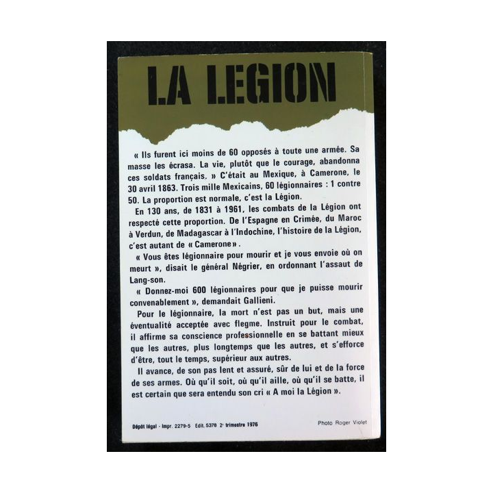 La Légion de Erwan Bergot livre de poche