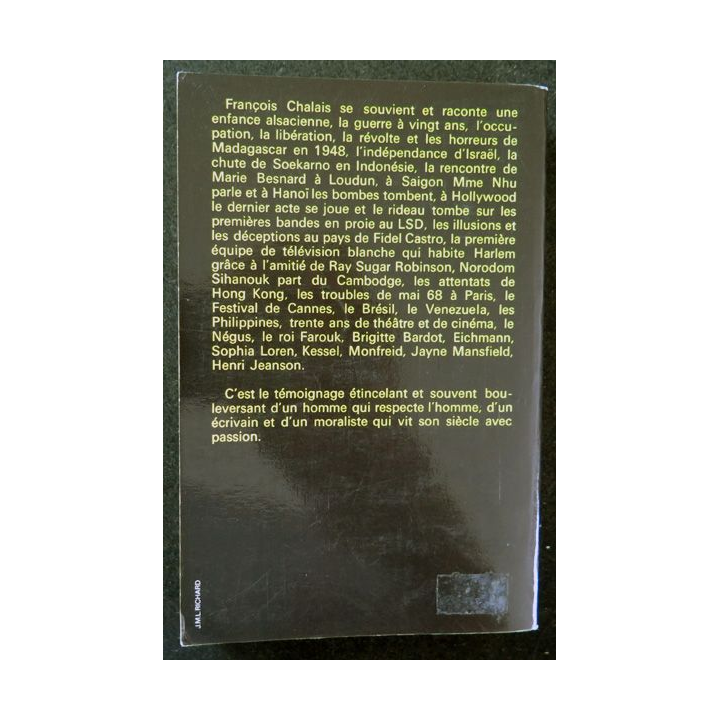 Les Chocolats de l'entracte par François Chalais livre de poche