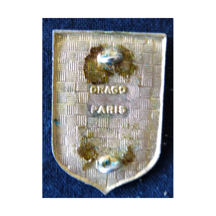 EMG CRS VIII : insigne métallique de EMG de la compagnie républicaine de sécurité n° VIII , fabrication Drago Paris
