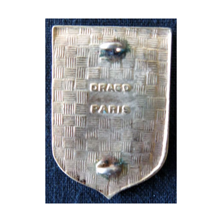 CRS GUADELOUPE : insigne métallique en émail de la compagnie républicaine de sécurité de La Guadeloupe, fabrication Drago Paris