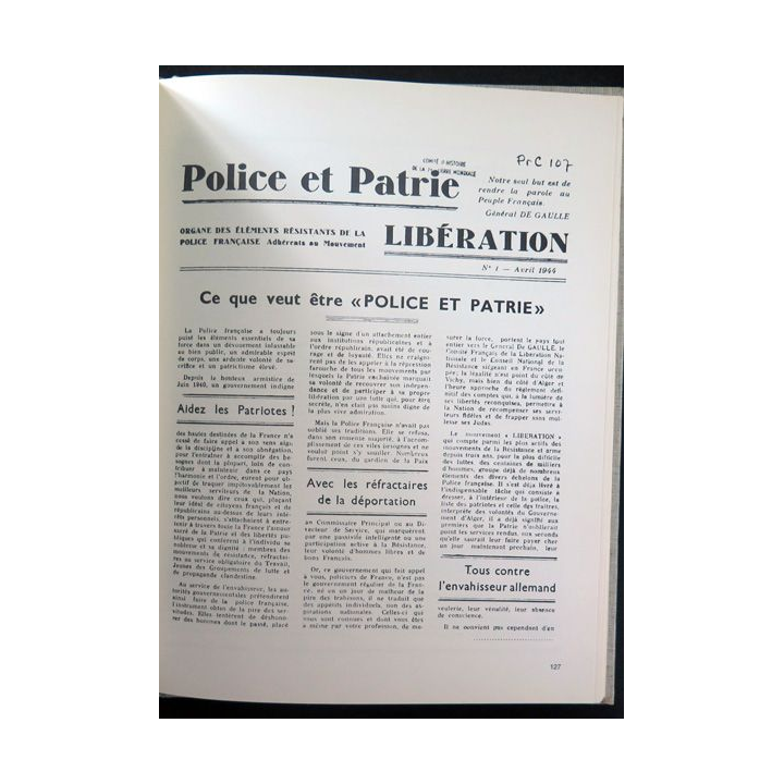 Résistance Libération 1944 1974 30° anniversaire documents et témoignages