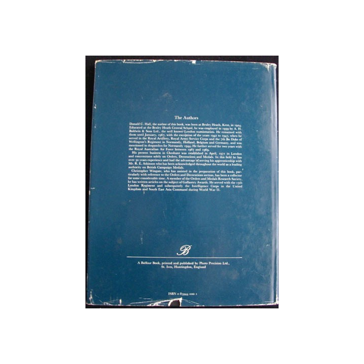 BRITISH ORDERS, DECORATIONS AND MEDALS BY DONALD HALL