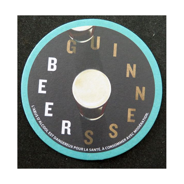 DESSOUS DE VERRE A BIÈRE Guinness de largeur 9,3 cm