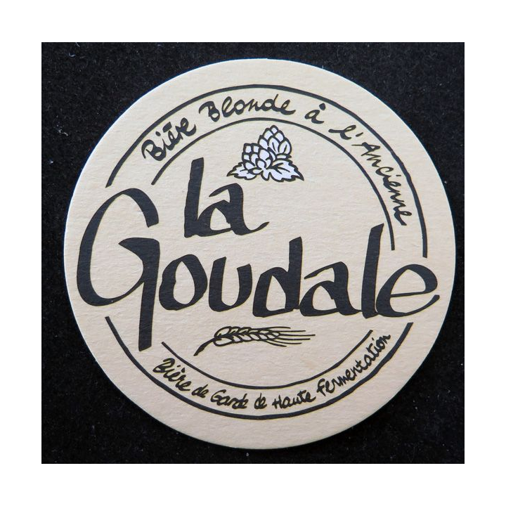 DESSOUS DE VERRE A BIÈRE La Goudale Ambrée de diamètre 9 cm