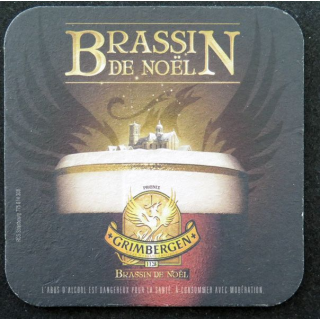 DESSOUS DE VERRE A BIÈRE Grimbergen Brassin de Noël de largeur 9,3 cm