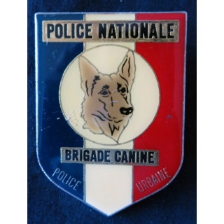 POLICE : insigne métallique de la brigade canine  de la Police urbaine frabricant non mentionné