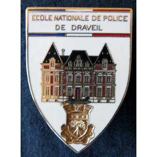 POLICE : insigne métallique de l'école nationale de police de Draveil de fabrication Ballard pour A.P.C.B.