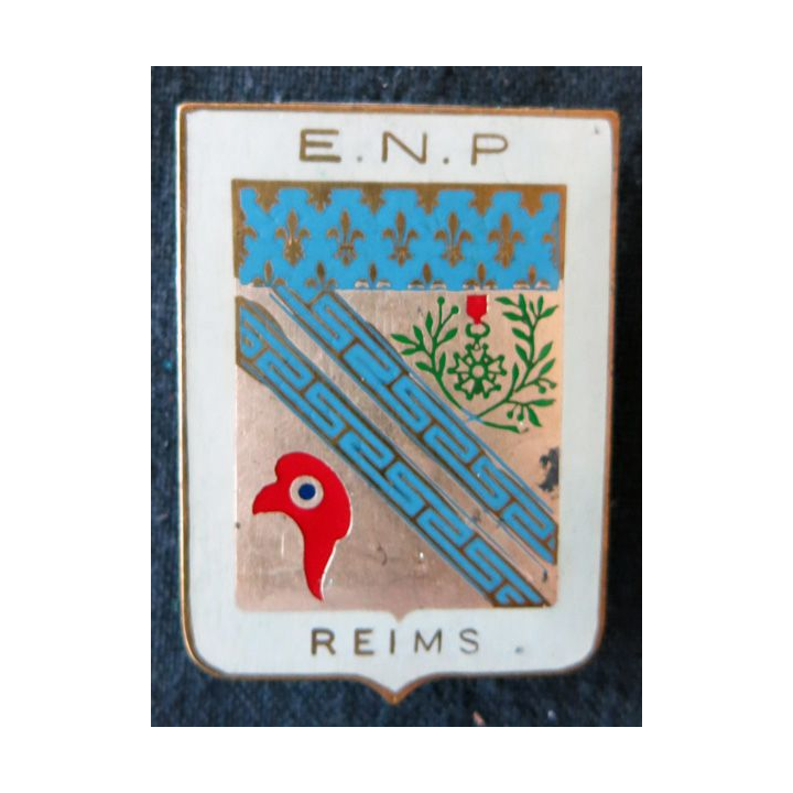 POLICE : insigne métallique de l'Ecole nationale de Police de Reims de fabrication Drago Paris