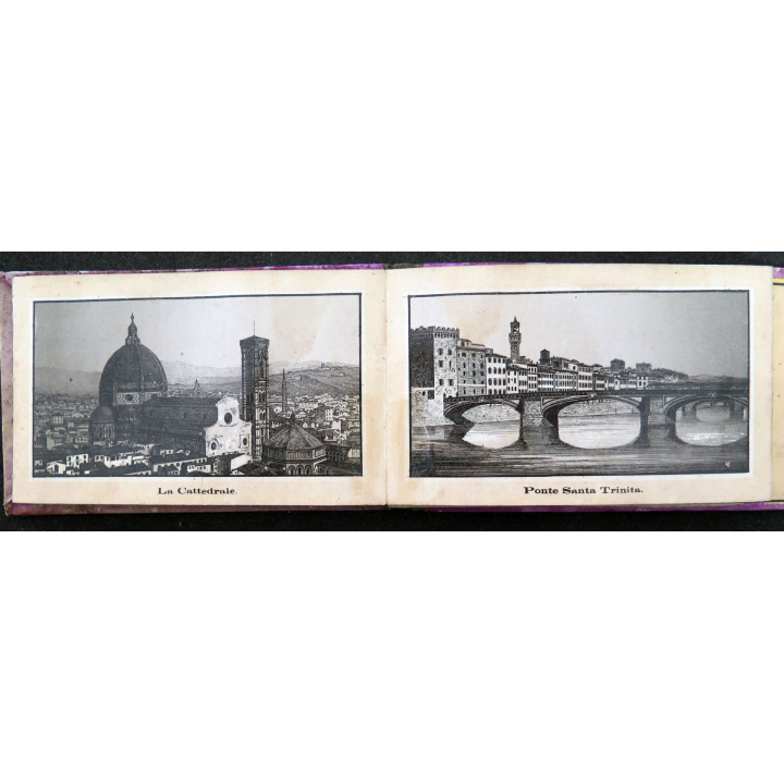Petit Album de 12 cartes 11x 6,7 cm de Ricordo Firenze Florence Italie