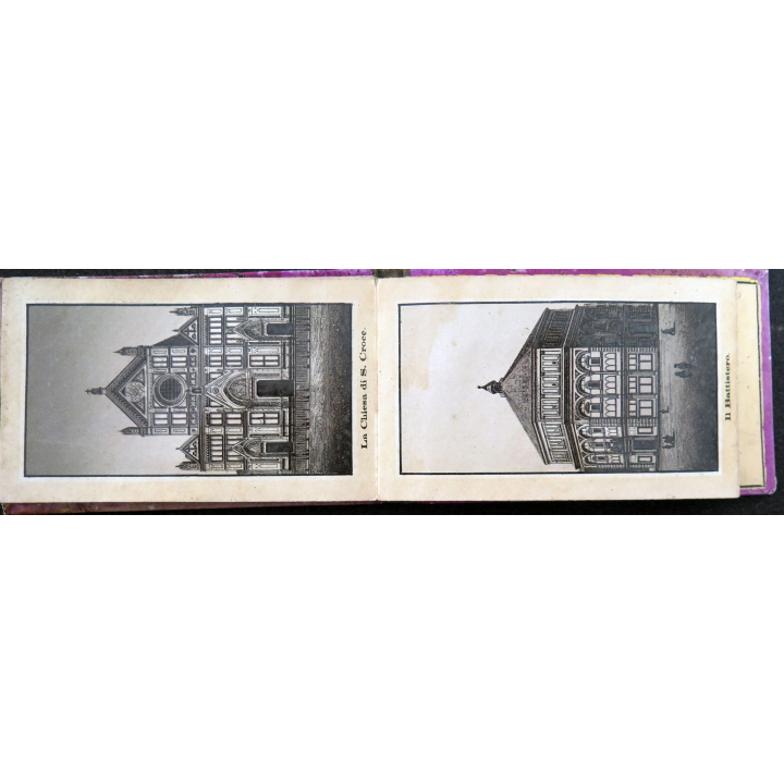 Petit Album de 12 cartes 11x 6,7 cm de Ricordo Firenze Florence Italie