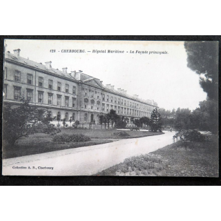 Carte postale de Cherbourg Hôpital maritime la façade principale