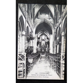 Carte postale 153 Cherbourg Intérieur de la Basilique Ste Trinité