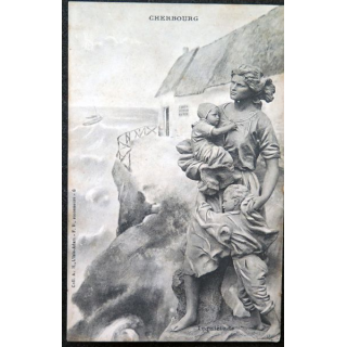 Carte postale Cherbourg inquiétude