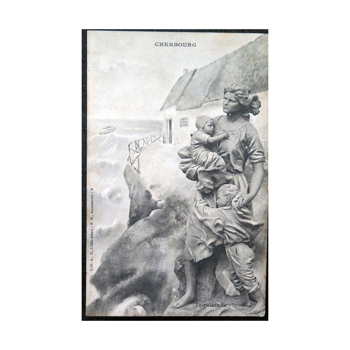 Carte postale Cherbourg inquiétude