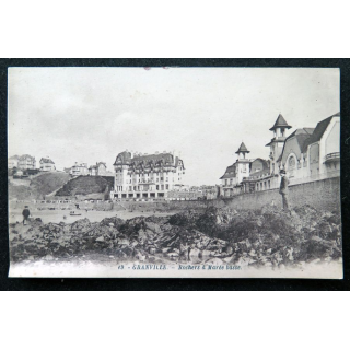 Carte postale 19 Grandville Rochers à marée basse