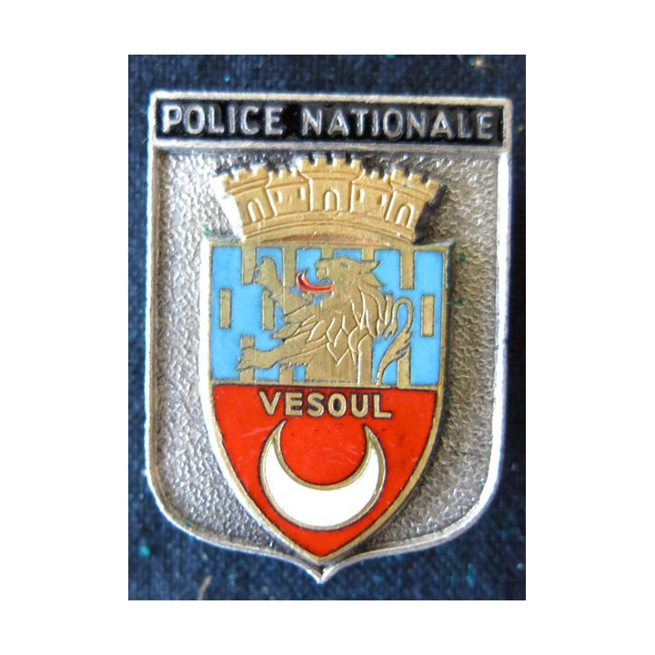 POLICE : insigne métallique de la Police nationale de la ville de Vesoul de  fabrication FIA