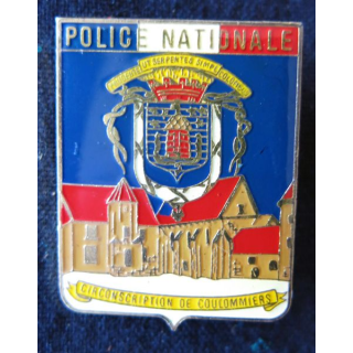 POLICE : insigne métallique de la Police nationale, circonscription de Coulommiers