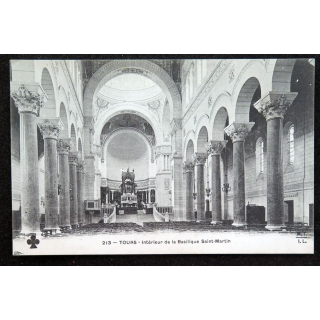 Carte postale 213 Tours Intérieur de la Basilique Saint-Martin