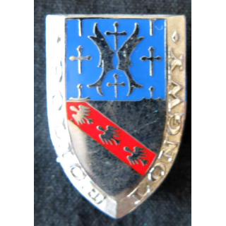 POLICE : insigne métallique de la Police nationale de la ville de Longwy de fabrication Drago Paris