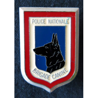 POLICE : insigne métallique de la brigade canine de la Police nationale de fabrication Arcapea