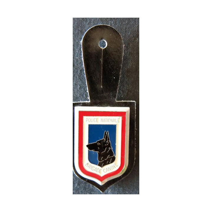 POLICE : insigne métallique de la brigade canine de la Police nationale de fabrication Arcapea