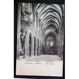 Carte postale Strasbourg Cathédrale Nef central