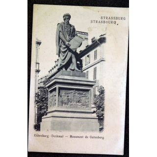 Carte postale Strasbourg Monument de Gutemberg