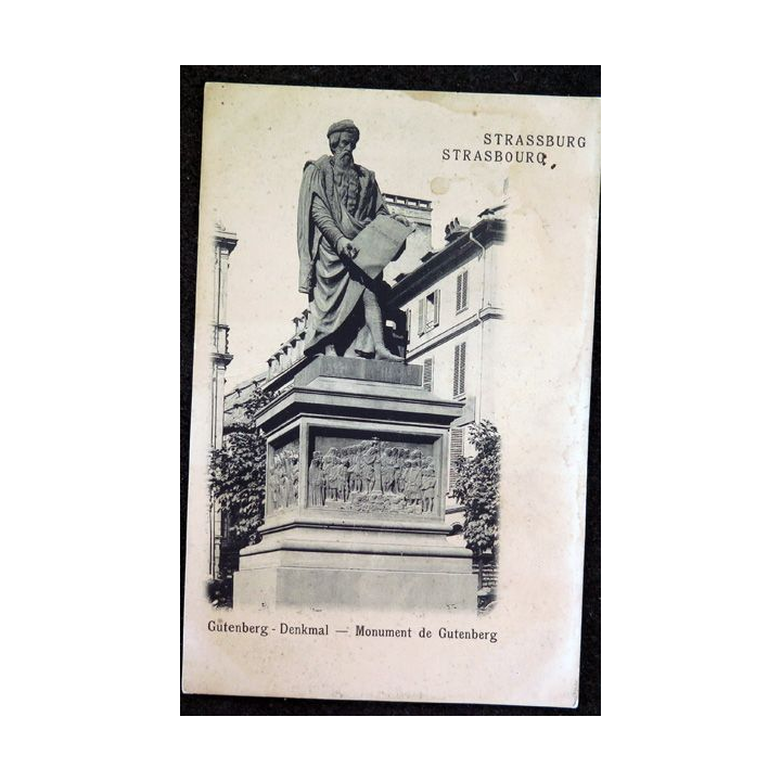 Carte postale Strasbourg Monument de Gutemberg