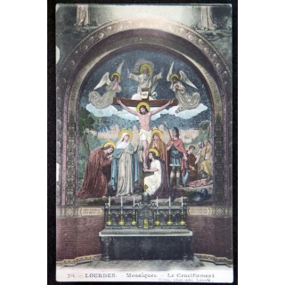 Carte postale 70 Lourdes Mosaïques Le Crucifiement
