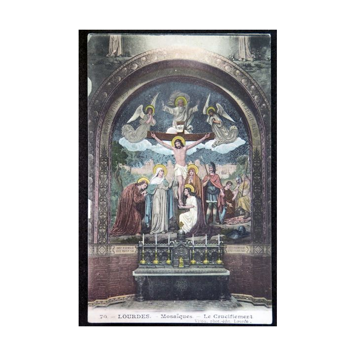 Carte postale 70 Lourdes Mosaïques Le Crucifiement
