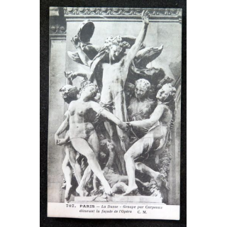 Carte postale 707 Paris La Danse Groupe par Carpeaux décorant la façade de l'Opéra