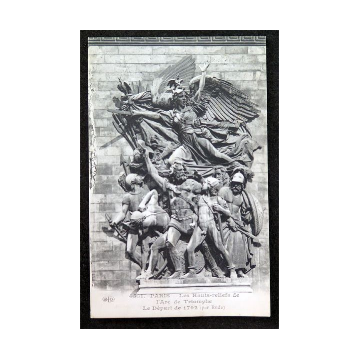 Carte postale 4551 Paris Hauts reliefs de l'Arc de Triomphe Le Départ par Rude