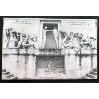 Carte postale 1613 Paris Cimetière du Père Lachaise Le monument aux morts par Bartholomé