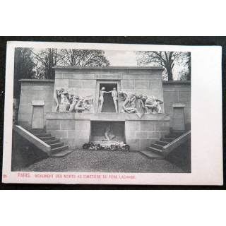 Carte postale 29 Paris Le monument des morts au Cimetière du Père Lachaise 