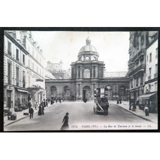 Carte postale 1774 Paris La Rue de Tournon et le Sénat