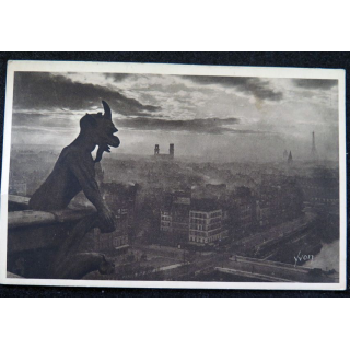 Carte postale 128 Paris Notre Dame de Paris Chimère le Philosophe 