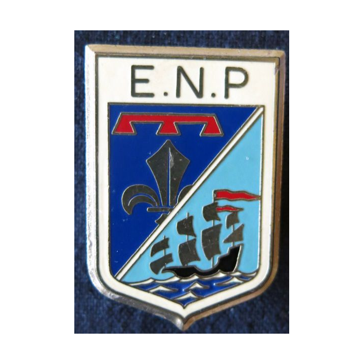 POLICE : insigne métallique de l'Ecole nationale de Police de Fos sur Mer type 1 de fabrication Delsart