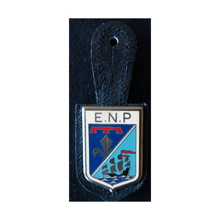 POLICE : insigne métallique de l'Ecole nationale de Police de Fos sur Mer type 1 de fabrication Delsart