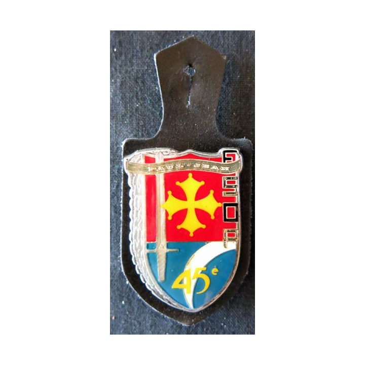 POLICE : insigne métallique de l'Ecole supérieure des officiers de paix 45° promotion de fabrication Vic Editions matriculé
